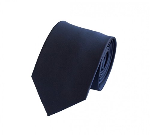 Fabio Farini - Klassische Herren Krawatte Unifarben - 8cm Breite - einfarbige und elegante Unicolor Schlipse für jeden Anlass wie Hochzeit, Konfirmation oder Business Blau Pflaumenblau von Fabio Farini