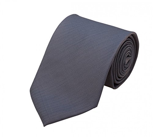 Fabio Farini - Klassische Herren Krawatte Unifarben - 8cm Breite - einfarbige und elegante Unicolor Schlipse für jeden Anlass wie Hochzeit, Konfirmation oder Business Grau von Fabio Farini