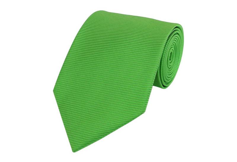 Fabio Farini Krawatte Grüne Herren Krawatten - Schlips mit Farbton Grün in 8cm (ohne Box, Gestreift) Breit (8cm), Grün gestreift von Fabio Farini