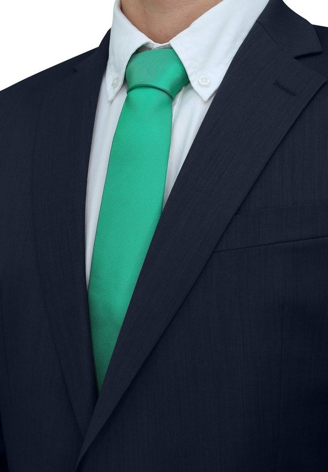 Fabio Farini Krawatte einfarbige Herren Schlips - Unicolor Krawatte in 6cm oder 8cm Breite (Unifarben) Schmal (6cm), Grün-Türkis perfekt als Geschenk von Fabio Farini