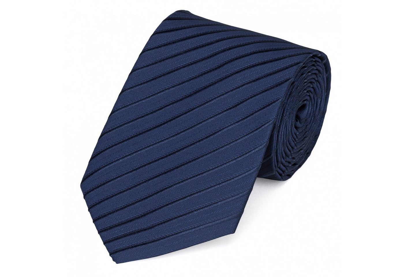 Fabio Farini Krawatte elegante Dunkelblaue Herren Krawatten - Schlips in 8cm (ohne Box, Gestreift) Breit (8cm), Twilight Blue von Fabio Farini