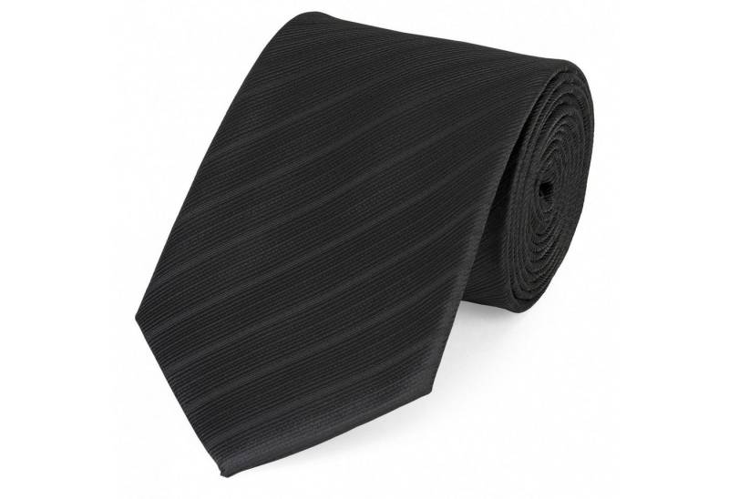 Fabio Farini Krawatte gestreifte Herren Krawatte - Tie mit Streifen in 6cm oder 8cm Breite (ohne Box, Gestreift) Breit (8cm), Schwarz/dezente Streifen von Fabio Farini