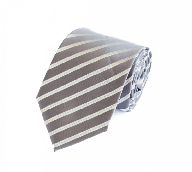 Fabio Farini Krawatte Herren Krawatte Grau - verschiedene Grau Männer Schlips in 8cm (ohne Box, Gestreift) Breit (8cm), Silber Weiß - Smokey Cashmere/Star Cluster von Fabio Farini