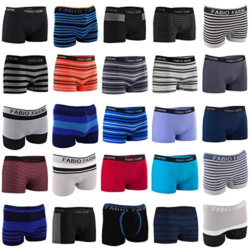 Fabio Farini - Multipack Seamless Herren Boxershorts Stretch aus Microfaser für Sport, Freizeit & Alltag 12er Pack L von Fabio Farini