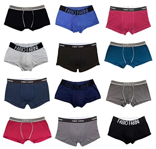 Fabio Farini - Multipack Sparset Herren Boxershorts Retroshorts Stretch atmungsaktiv aus Baumwolle für Sport, Freizeit & Alltag 12er Pack M von Fabio Farini