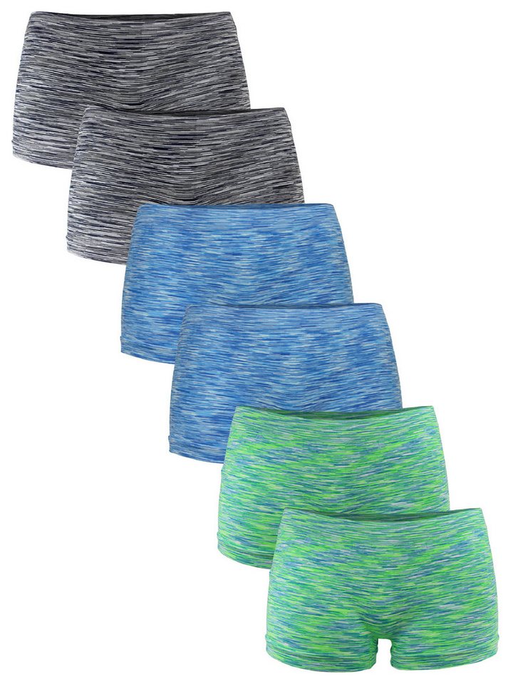 Fabio Farini Panty Damen Hipster Boxershorts - Frauen Unterhosen Slip Set Seamless (Packung, 6-St) angenehmes Tragegefühl ohne Seitliche Nähte von Fabio Farini