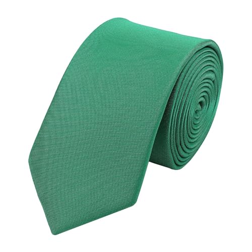 Fabio Farini - einfarbige elegante Unicolor Krawatten für Herren - 6cm/8cm zur Auswahl Grün Grün-türkis Klassisch (8cm) von Fabio Farini