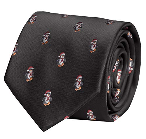Fabio Farini - festliche Krawatten 8cm für Weihnachten Pinguine von Fabio Farini