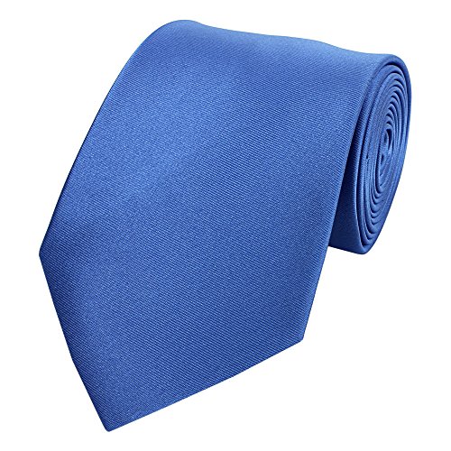 Fabio Farini - einfarbige elegante Unicolor Krawatten für Herren - 6cm/8cm zur Auswahl Blau Perlnachtblau Klassisch (8cm) von Fabio Farini