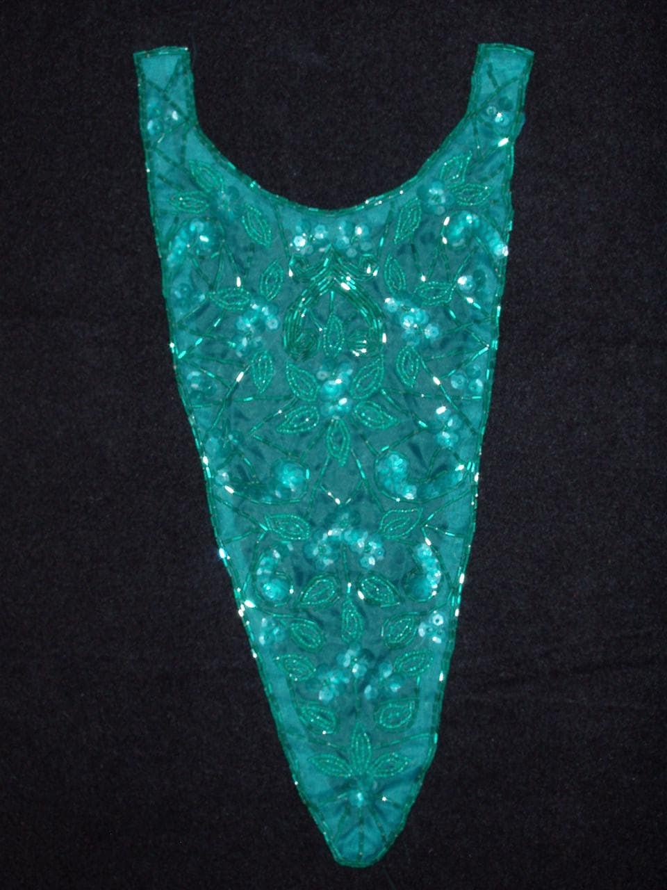 Schiere Teal Grün Perlen Pailletten Ausschnitt Applikation 16, 5 "x 8" Einfügen Formelle Abend Tanzkleidung Abschlussball Kostüm Glitz Aqua Schiere Teal Grün Perlen Pailletten Ausschnitt Applikation 16, 5 "x 8" Einfügen Formelle Abend Tanzkleidung Abschlussball Kostüm Glitz Aqua von FabricConnection
