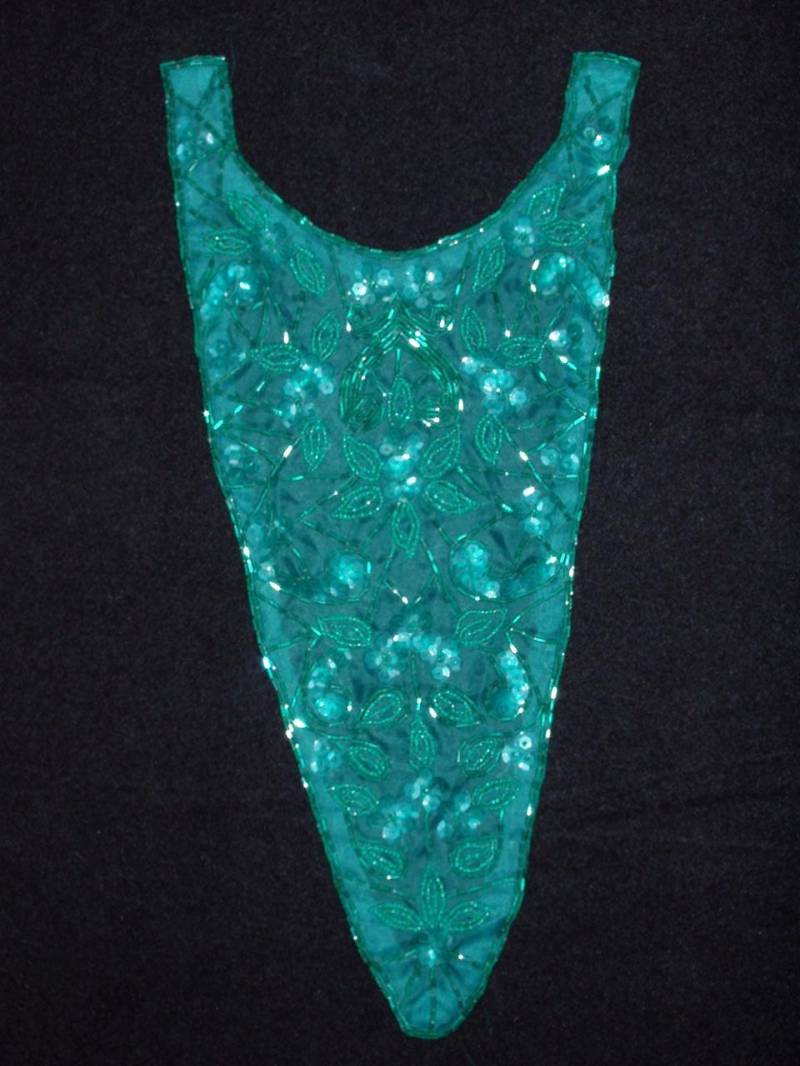 Schiere Teal Grün Perlen Pailletten Ausschnitt Applikation 16, 5 "x 8" Einfügen Formelle Abend Tanzkleidung Abschlussball Kostüm Glitz Aqua Schiere Teal Grün Perlen Pailletten Ausschnitt Applikation 16, 5 "x 8" Einfügen Formelle Abend Tanzkleidung Abschlussball Kostüm Glitz Aqua von FabricConnection