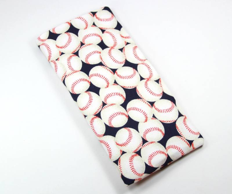 Baseball-Stoff-Tasche, Sporttasche, Handy Tasche, Stoffbeutel, Baseball-Stoff, Die Sonnenbrille Fall Brillen Tasche von FabricLoveandFun