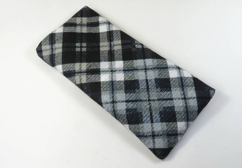 Checkers Brillenetui, Stofftaschen, Snap-Knopf-Tasche, Karierten Stoff-Tasche, Grau Kontrollen Stoff Fall, Fall Design von FabricLoveandFun