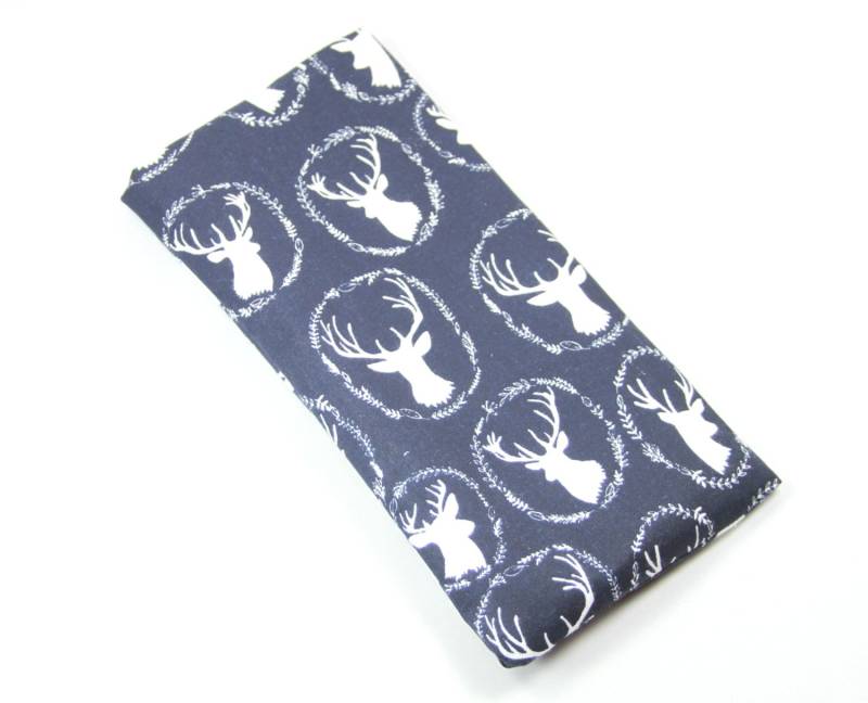 Deer Stoffbeutel, Sonnenbrillen Brillen Tasche Design Hirsch Blauen Herren Tasche, Blauer Stoff Fall von FabricLoveandFun