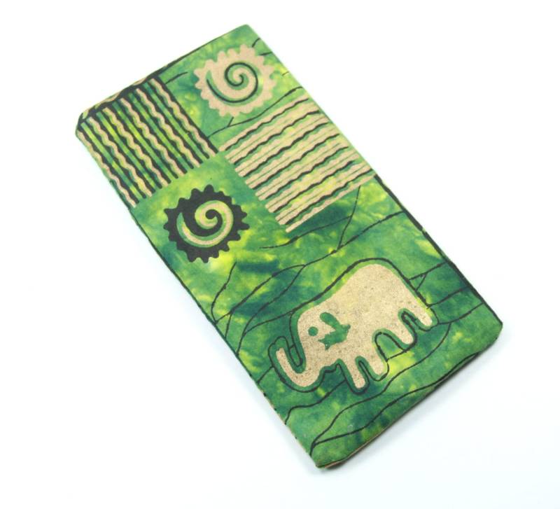 Elefant-Tasche, Sonnenbrillen, Brillen Beutel, Elephant Snap Auf Tasche, Green Bag Case von FabricLoveandFun