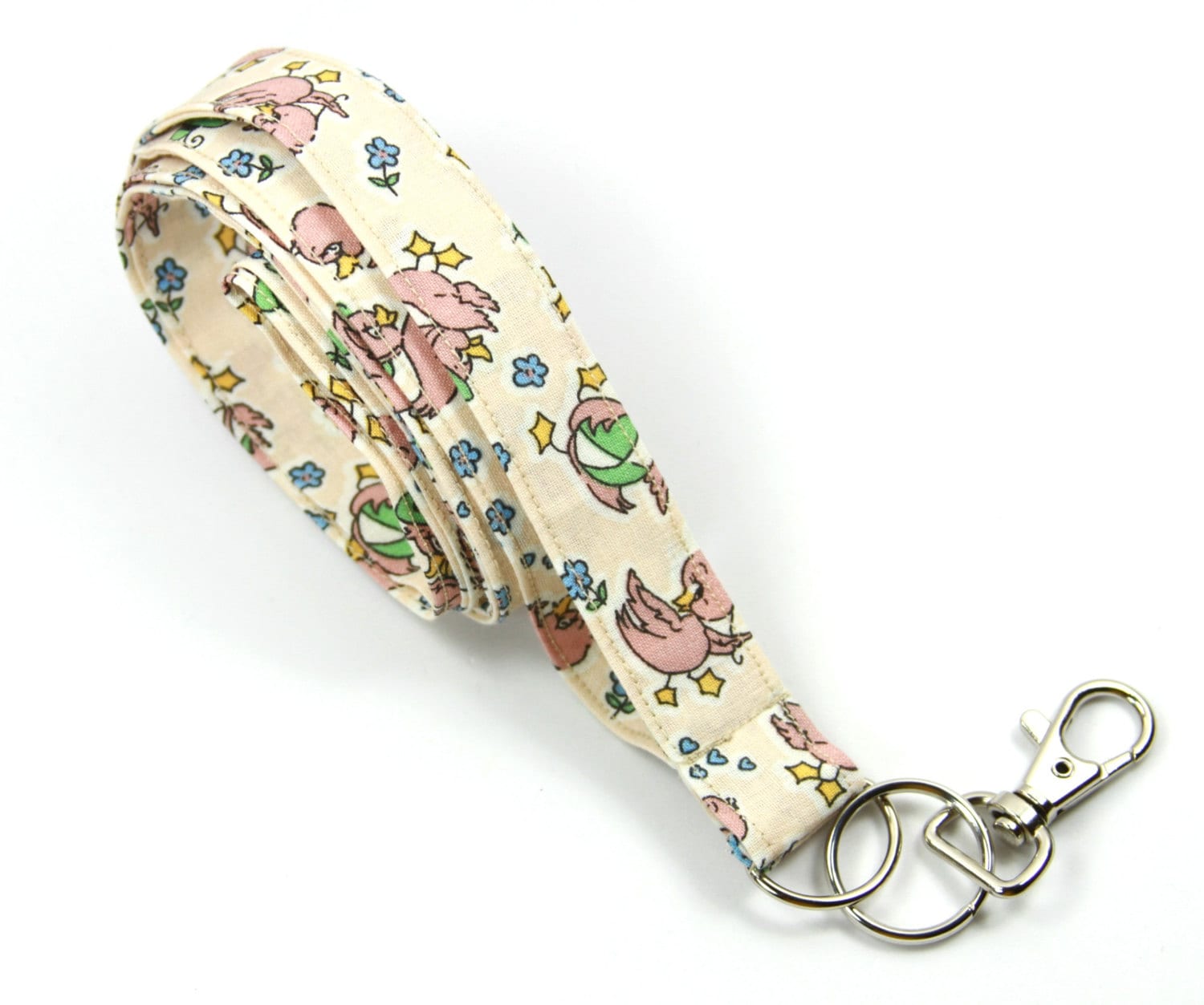 Enten Stoff Lanyard, Enten Abzeichenhalter, Id Halter, Play Time Lanyard von FabricLoveandFun