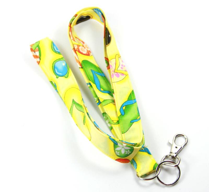 Flip Flop-Stoff-Abzeichen-Halter, Sommer Stoff Lanyard, Bunten Stoff-Abzeichen-Halter Flip Flop-Stoff-Abzeichen-Halter, Sommer Stoff Lanyard, Bunten Stoff-Abzeichen-Halter von FabricLoveandFun