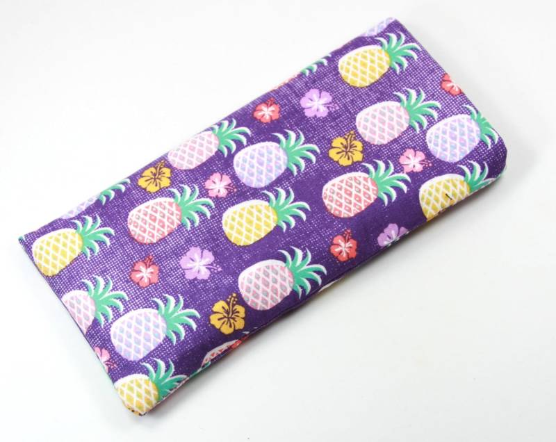 Hawaii-stofftasche, Ananastasche, Hibiskus-stofftasche, Sonnenbrillentasche, Schattierte Tasche, Hibiskusblumentasche, Lila Tasche von FabricLoveandFun