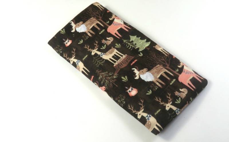 Hirsch-Stoffbeutel, Brillenetui, Eule-Design-Tasche, Urlaub Stoffbeutel, Snap-Knopf-Fall, Tier Stoff-Taschen von FabricLoveandFun