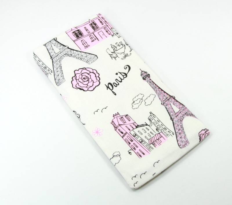Paris Stoff Etui, Sonnenbrillenetui, Brillenetui, Shinny Bag von FabricLoveandFun