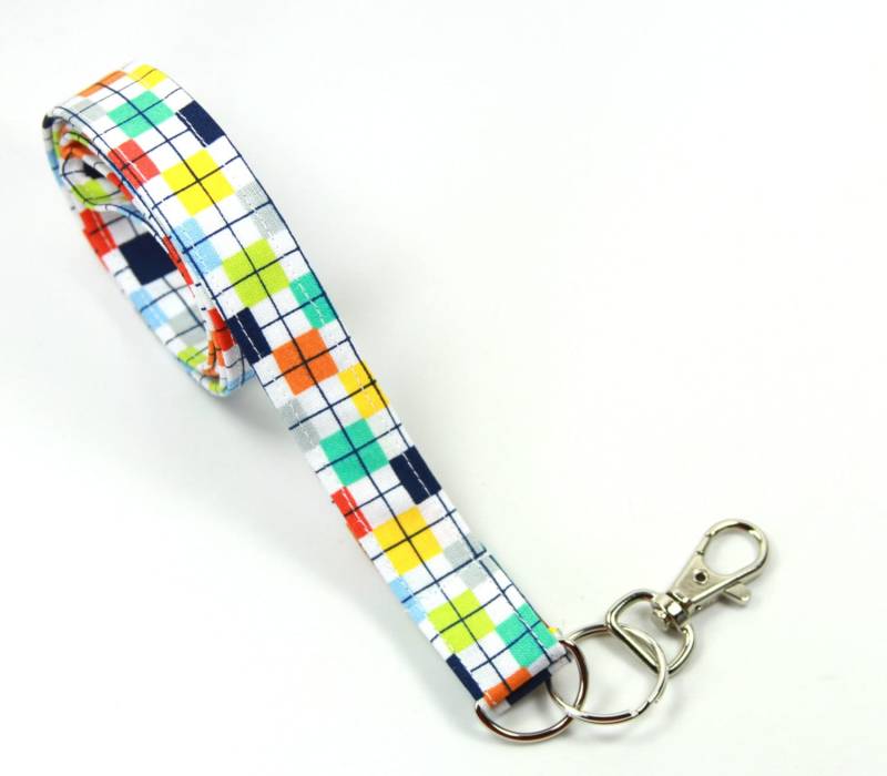Quadrate Stoff Lanyard, Badge Holder, Geometrie Design Lehrer-Geschenk Quadrate Stoff Lanyard, Badge Holder, Geometrie Design Lehrer-Geschenk von FabricLoveandFun