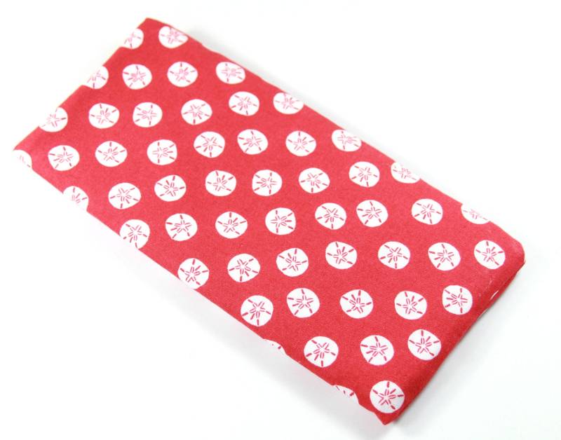 Sand Dollar Stofftaschen, Brillenetui, Sanddollar Design Taschen, Fishermans Geschenk, Roten Stoff-Taschen von FabricLoveandFun