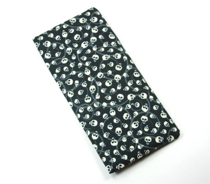 Schädel Stoff Tasche, Sonnenbrille, Brille Clutch, Stoffbeutel, Leuchten Im Dunkeln von FabricLoveandFun