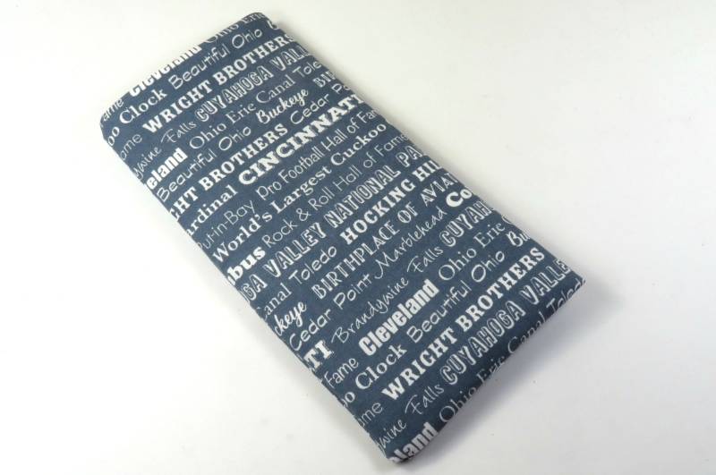 Zustand, Stoffbeutel, Ohio Zustand Brillenetui, Cincinnati Stofftaschen, Us-Stadt-Design-Taschen, Grau Stoff Falle, Snap-Knopf-Taschen von FabricLoveandFun