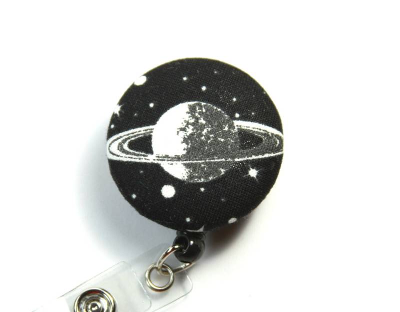 stoff-Abzeichen Reel, Wissenschaft Plakettenhalter, Versenkbare Abzeichen, Schwarzen Knopf Button Space Taste Abzeichen Raum von FabricLoveandFun