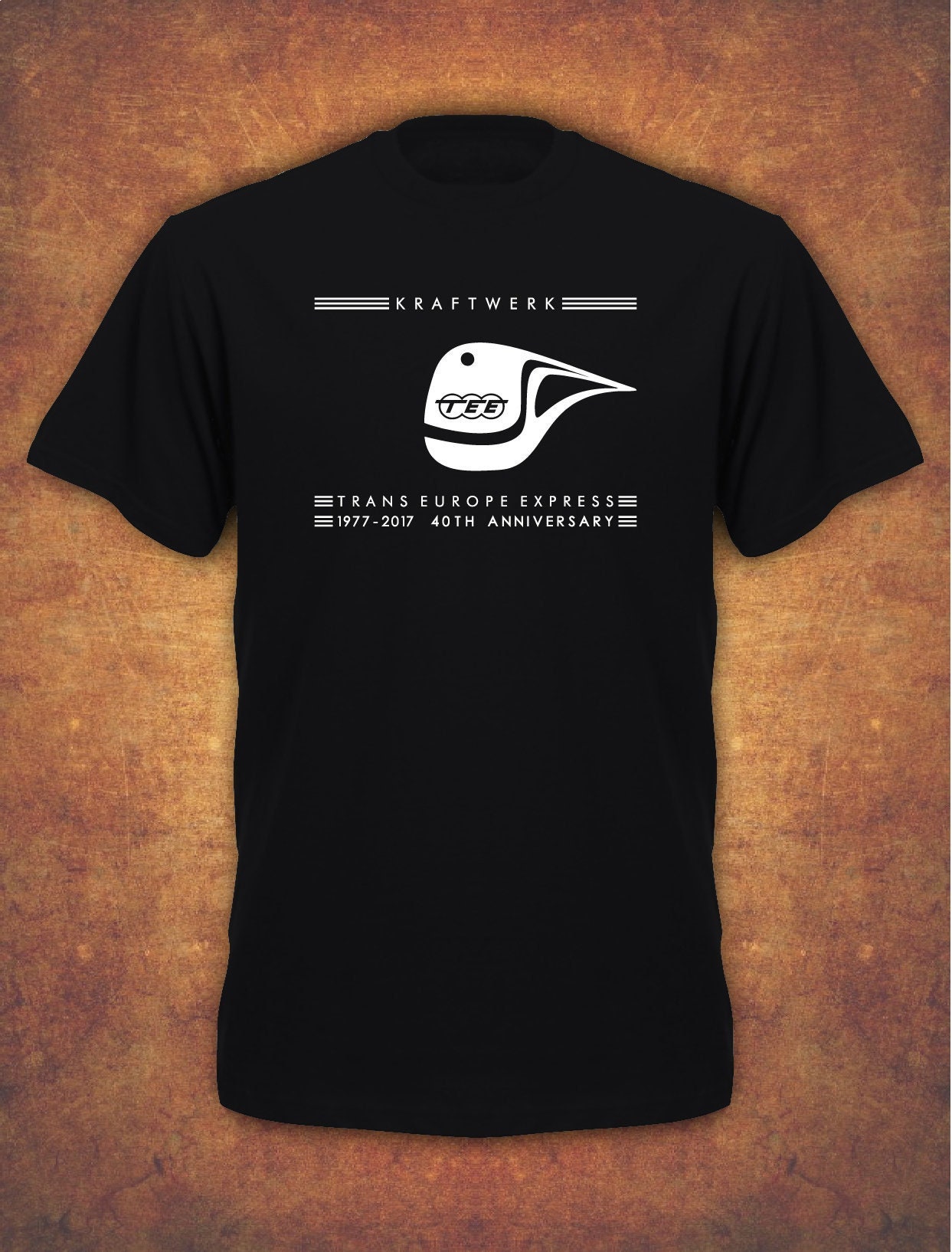 40Th Jubiläum Kraftwerk Trans Europa Express Retro T-Shirt Schwarz von FabricOfStyle