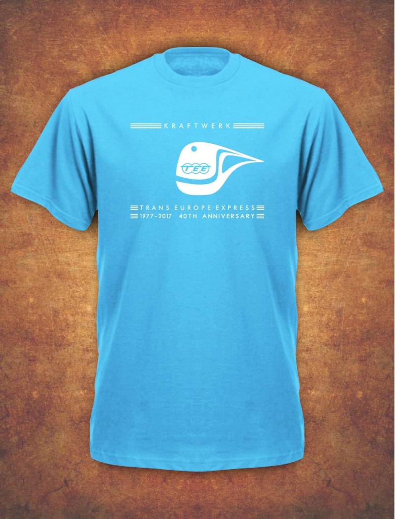 40Th Jubiläum Kraftwerk Trans Europe Express Retro Herren T-Shirt Himmelblau von FabricOfStyle