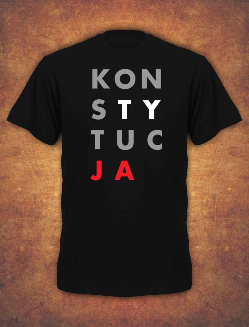 Konstytucja Koszulka Protest Polska Unia Europejska Herren T-Shirt - Schwarz von FabricOfStyle