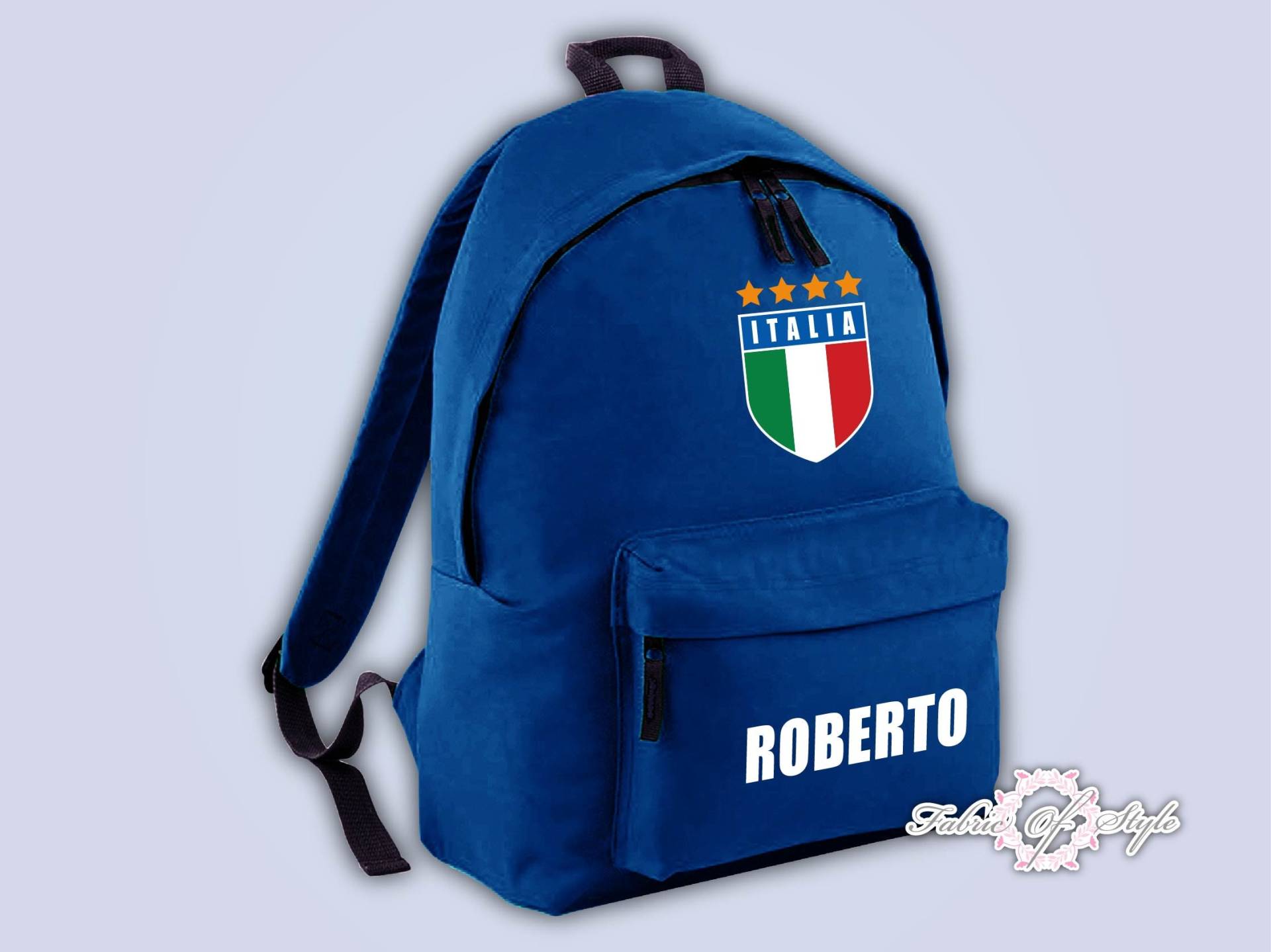 Personalisierte Kinder Rucksack Italien Fußball Ball Name Mädchen Jungen Zurück Zu Schultasche Personalisierte Kinder Rucksack Italien Fußball Ball Name Mädchen Jungen Zurück Zu Schultasche von FabricOfStyle