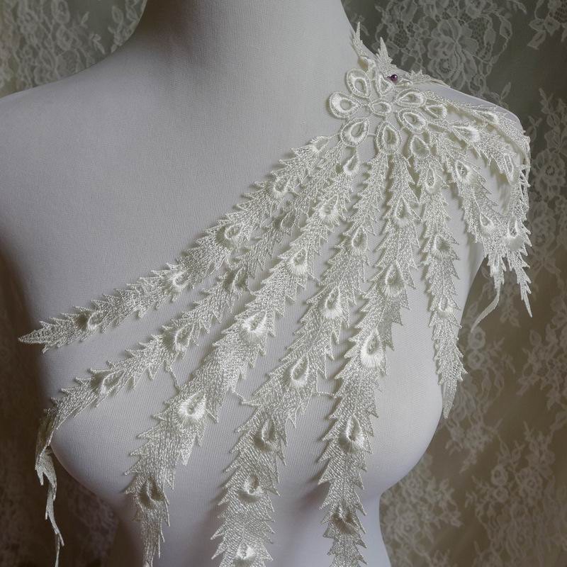 Creme Weisse Venise Spitze Applikation Für Hochzeit, Spitzen Schmuck, Kleid, Kostüme, Nähen von FabricTrims