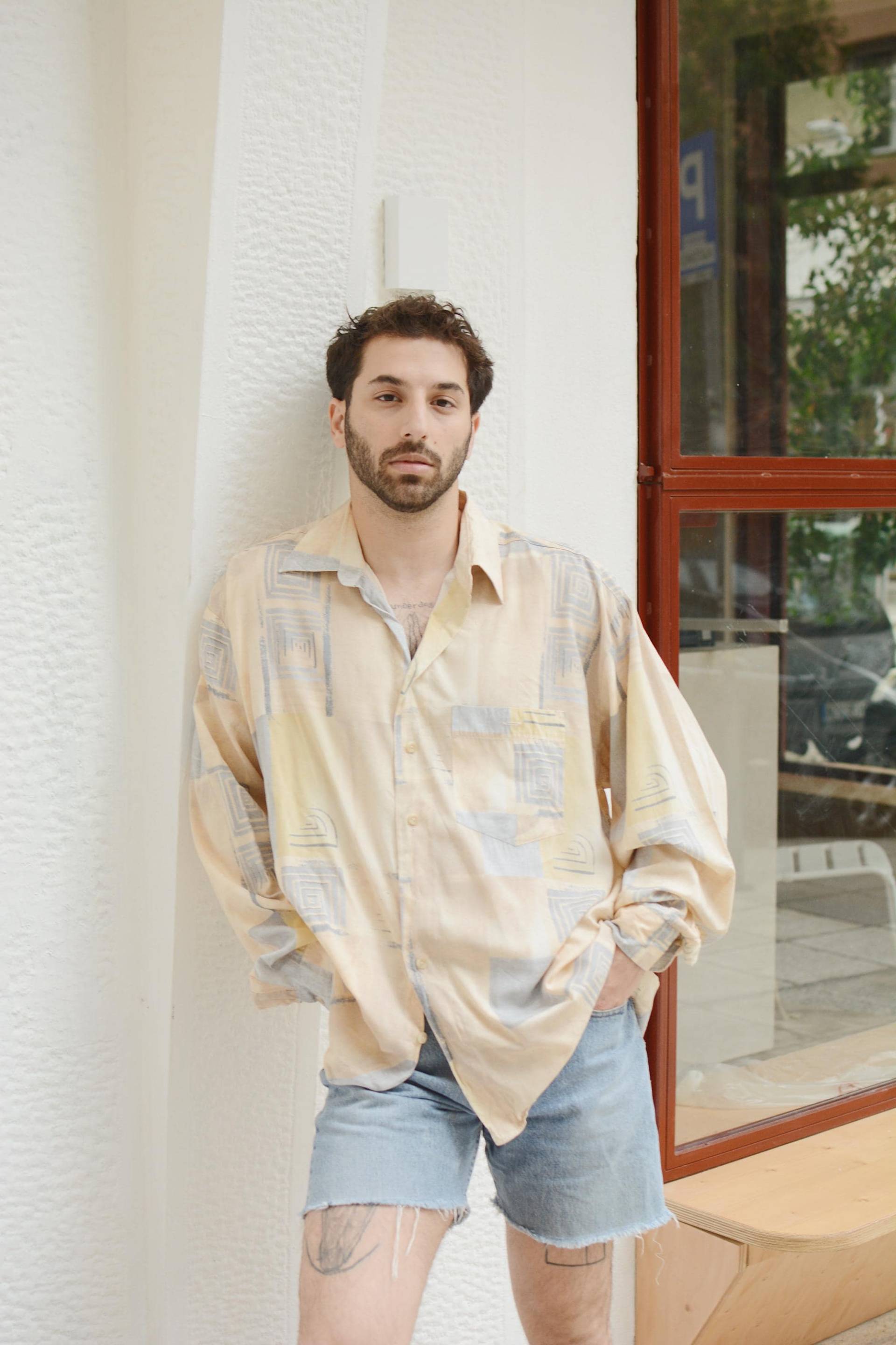 1990S Verrücktes Bedrucktes Sommershirt von FabricbasicsVintage