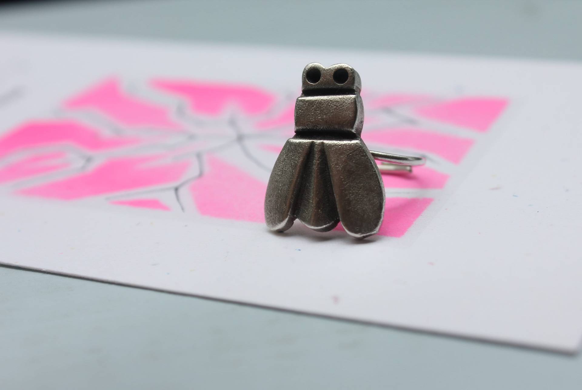 Fliege Silberring Fliege Silberring von FabrikaArtsCrafts