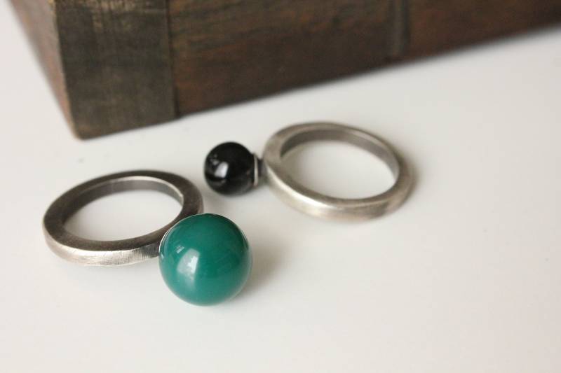 Silber Achat Ring Silber Achat Ring von FabrikaArtsCrafts