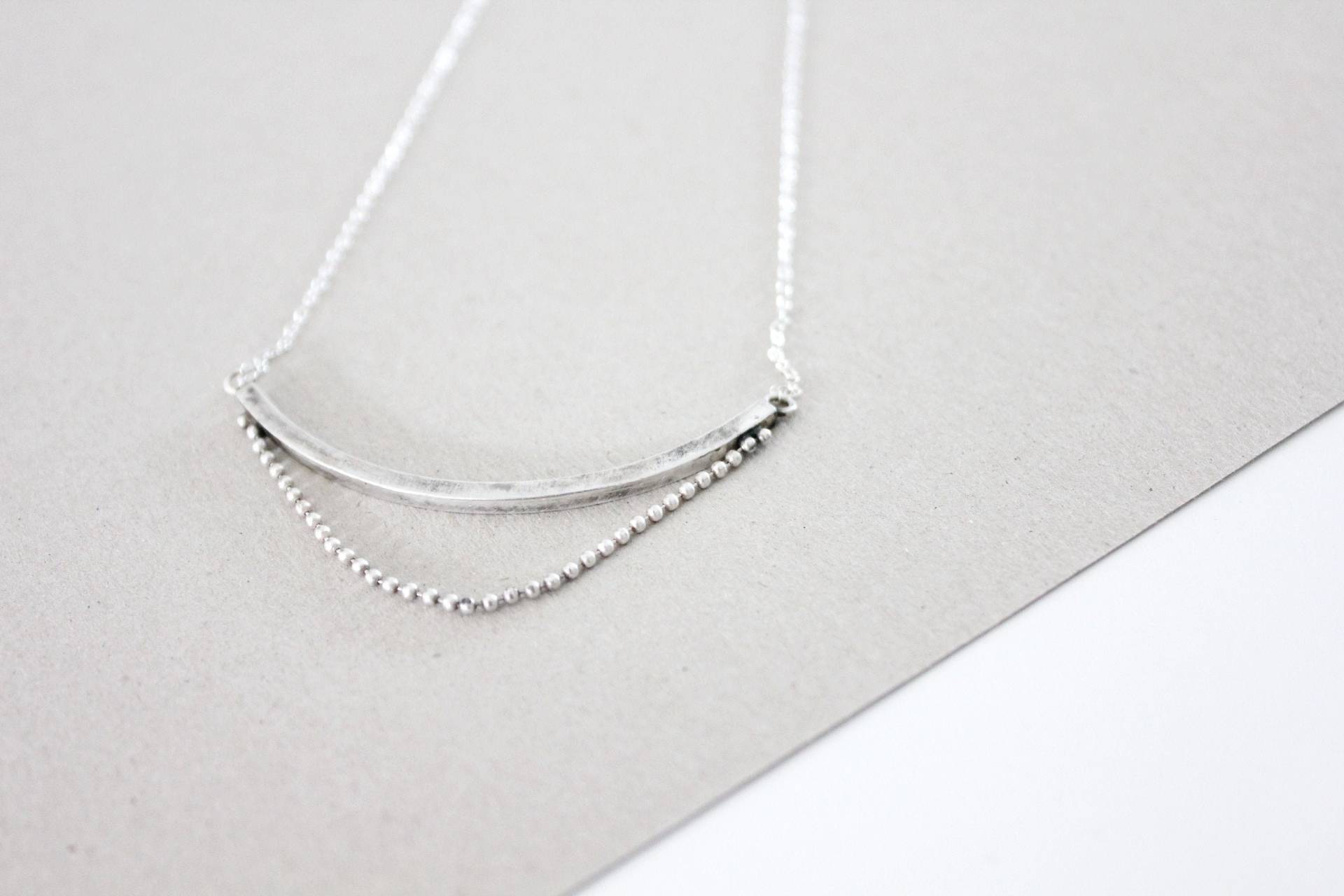 sterling Silber Halskette Mit Kugelkette sterling Silber Halskette Mit Kugelkette von FabrikaArtsCrafts