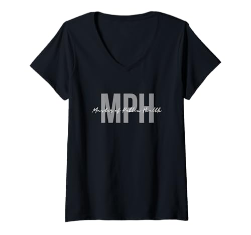 Damen Master of Public Health MPH Graduate Community Management T-Shirt mit V-Ausschnitt von Fabrinity
