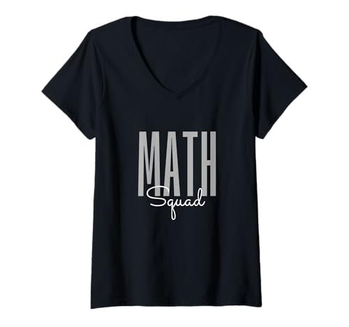 Damen Mathe-Truppe T-Shirt mit V-Ausschnitt von Fabrinity