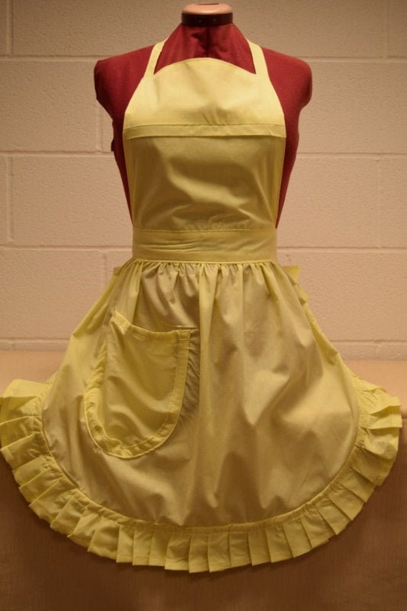 Retro Vintage 50S Style Schürze - Zitrone von FabriqueCreations