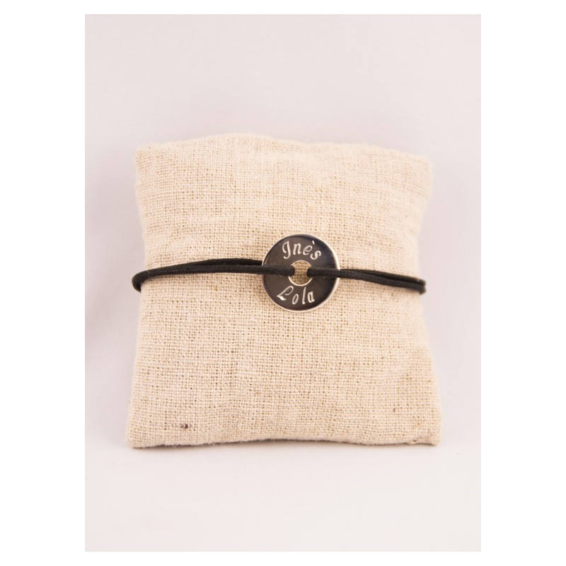 Anpassbares Graviertes Zielarmband Aus Echtem Silber - Personalisierter Gravierter Schmuck von Fabriqueatresors