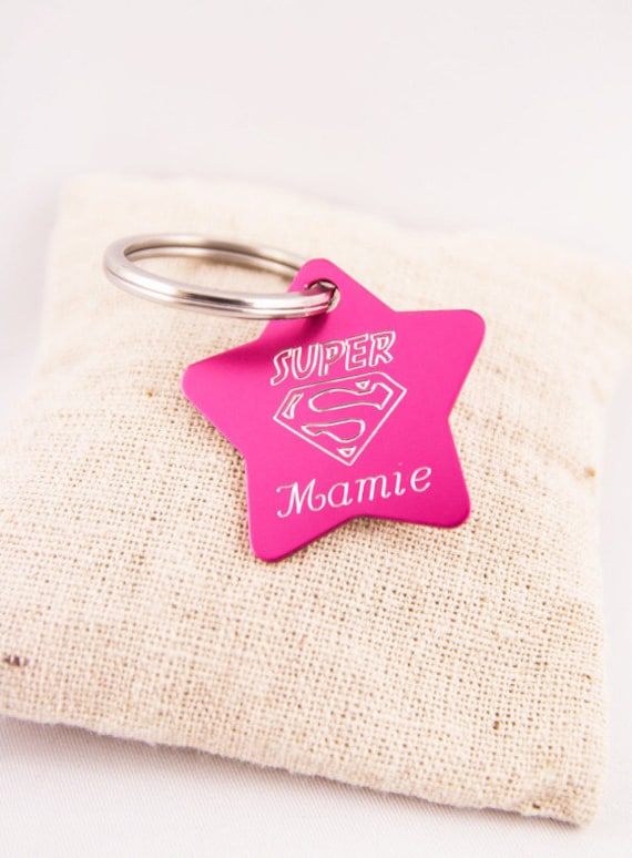 Super Granny Stern - Personalisierte Grab Anpassbare Schlüsselanhänger Keyring von Fabriqueatresors