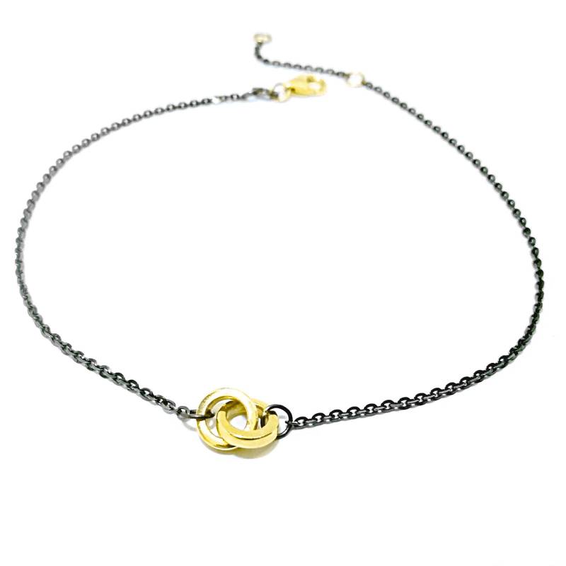 Armband Aus Schwarz - Und Gelbgold. Knotenarmband, 18 Karat Gold Armband Aus Schwarz - Und Gelbgold. Knotenarmband, 18 Karat Gold von FabriziBrosJewelry