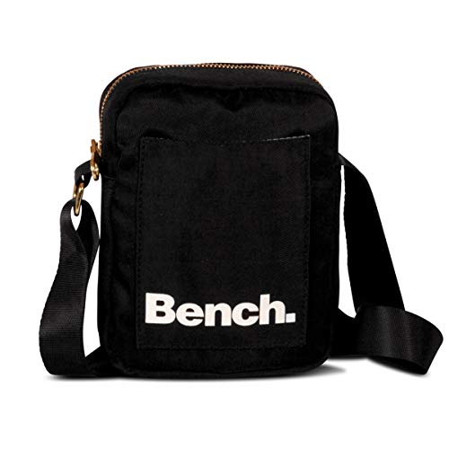 Bench kleine Umhängetasche Schultertasche Small Shoulderbag Crossbag 64173, Farbe:Schwarz von Fabrizio