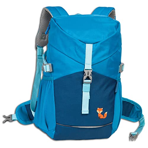 Fabrizio® Kinderrucksack 12L – Leichter & robuster Rucksack für Kinder ab 6 Jahren – Gepolsterte Träger & Brustgurt – Viel Stauraum & reflektierende Elemente – für Wanderausflüge – california blau von Fabrizio