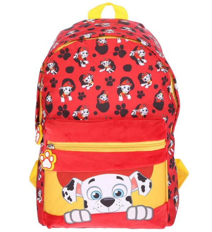 Fabrizio - Fabrizio Paw Patrol Rucksack mit Vortasche Plüsch 8l rot Rot von Fabrizio