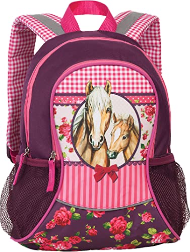 Fabrizio Kids Pferde Rucksack 35 cm 35cm Weichgepäck 7L Pink, Pferde Pink von Fabrizio