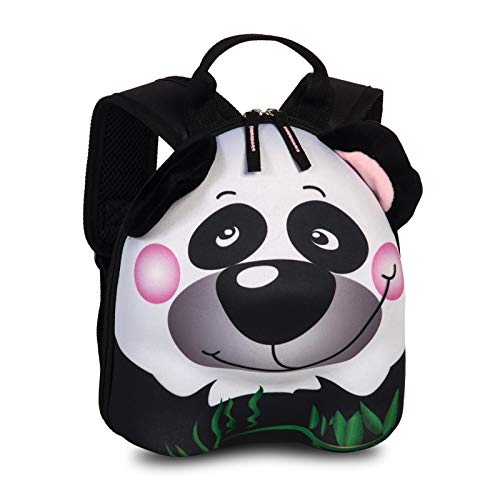 Fabrizio Kinder Rucksack Sweet Panda Schwarz 27 x 23 x 10 cm, Weiß von Fabrizio