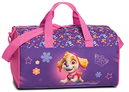 Paw Patrol Kinder Sporttasche Marshall Chase Skye 38 x 22 x 20 cm Vol. 16 l (Lila/pink Skye) von Fabrizio